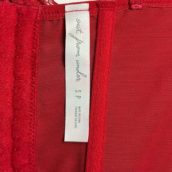 Urban Outfitters Out From Under Modern Love Corset Top Sz Small Red - Picture 8 of 10